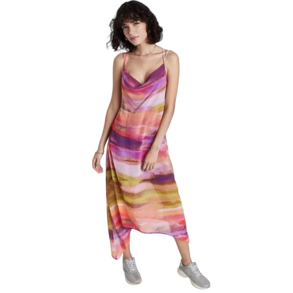 Wild Fable Multicolor Stripe Maxi Earth Tone Color Way Recycled Fabric size XS